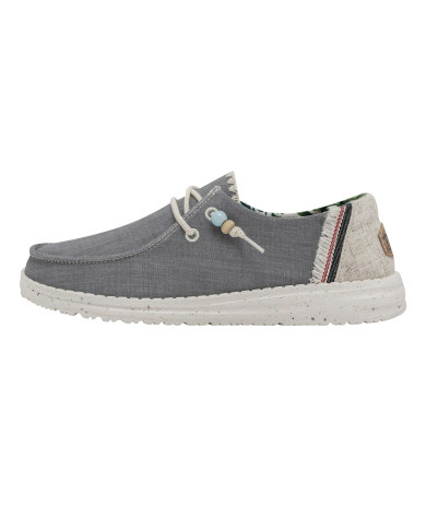 MOCASSINO HEY DUDE DONNA WENDY FRINGE W  INDIGO HD.40071/4ME