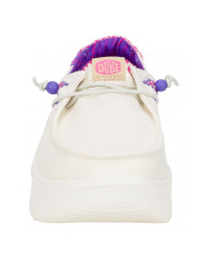 MOCASSINO HEY DUDE DONNA WENDY PEAK CHAMBRAY WOVEN W WHITE/PINK SLIP-ON HD.41946/102