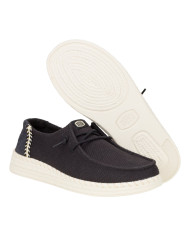 MOCASSINO HEY DUDE DONNA WENDY ESPANDRILLE WOVEN BLACK SLIP-ON HD.43681/001