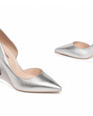 DECOLLETE' DONNA NEROGIARDINI LAMINATO ARGENTO TPU BREIA MISSI NATURALE E318332DE/700