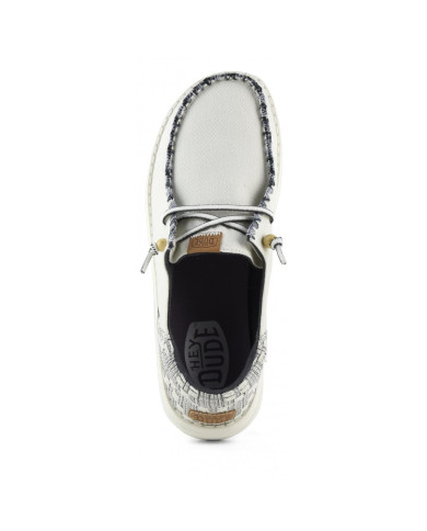 MOCASSINO HEY DUDE DONNA WENDY FUNK JACQUARD WHITE HD.40736/100