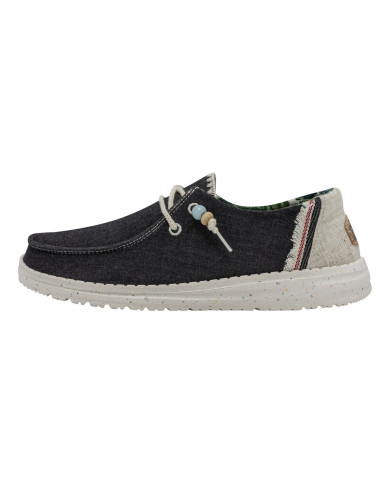 MOCASSINO HEY DUDE DONNA WANDY FRINGE W CARBON HD.40071/0YK