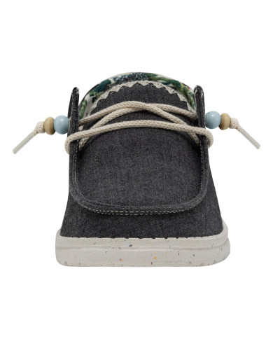 MOCASSINO HEY DUDE DONNA WANDY FRINGE W CARBON HD.40071/0YK