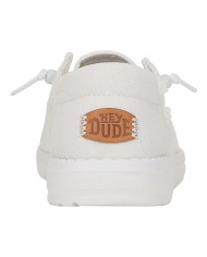 MOCASSINO HEY DUDE DONNA WENDY CROCHET LACE WHITE SLIP-ON HD.43112/100