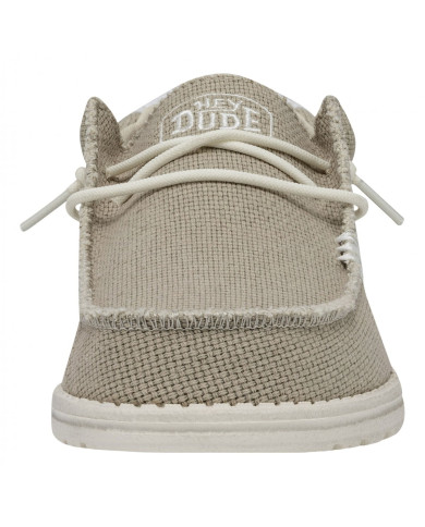 MOCASSINO HEY DUDE UOMO WALLY BRAIDED OFF WHITE SLIP-ON HD.40003/1LB