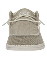 MOCASSINO HEY DUDE UOMO WALLY BRAIDED OFF WHITE SLIP-ON HD.40003/1LB