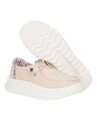 MOCASSINO HEY DUDE DONNA WENDY PEAK CHAMBRAY WOVEN W TAN SLIP-ON HD.41946/265