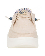 MOCASSINO HEY DUDE DONNA WENDY PEAK CHAMBRAY WOVEN W TAN SLIP-ON HD.41946/265