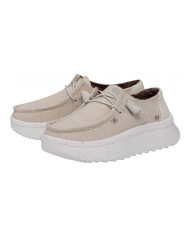 MOCASSINO HEY DUDE DONNA WENDY PEAK CHAMBRAY W CREAM HD.40255/13R