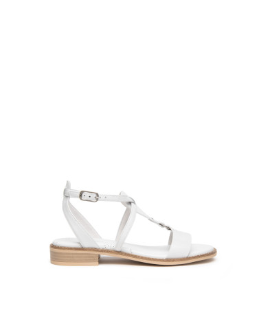SANDALO NEROGIARDINI DONNA LOIRA BIANCO TR BEVAGNA 592 BEIGE E615895D/707