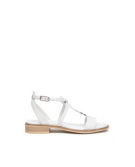 SANDALO NEROGIARDINI DONNA LOIRA BIANCO TR BEVAGNA 592 BEIGE E615895D/707