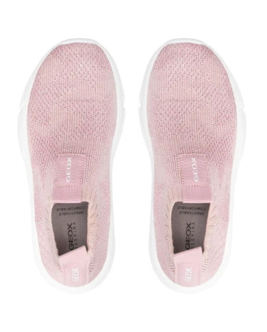SNEAKERS GEOX BAMBINA ARIL SHINY KNITT ROSE J25DLE 0007Q C8172