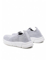 SNEAKERS GEOX BAMBINA J ARIL G. E - SHINY KNITT.TEXT SILVER J25DLE 0007Q C1007