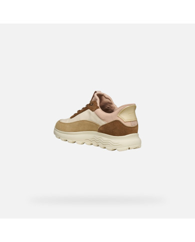 SNEAKERS GEOX DONNA SLIP-INS D SPHERICA PLUS PAPYRUS/MUD D567MB 08522 C1SL6