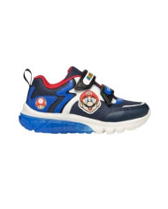 SNEAKERS BAMBINO GEOX SUPERMARIO J CIBERDRON E - GBK+NYLON NAVY/ROYAL J46LBI 054FU C4226/B