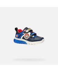 SNEAKERS BAMBINO GEOX SUPERMARIO J CIBERDRON E - GBK+NYLON NAVY/ROYAL J46LBI 054FU C4226/B