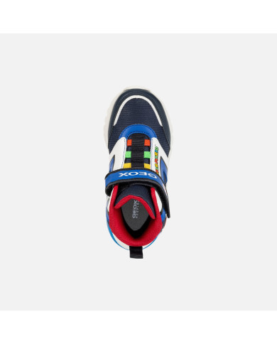 SNEAKERS BAMBINO GEOX SUPERMARIO CIBERDRON F - GBK+NYLON  28-35 J46LBJ 054FU C4226/B