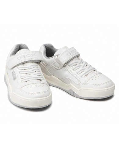 SNEAKERS GEOX JUNIOR J PERTH B. B - GBK BOTT.+NYLON WHITE/LT GREY J167RB 0FEFU C1236 TG:28-35