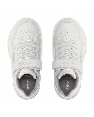 SNEAKERS GEOX JUNIOR J PERTH B. B - GBK BOTT.+NYLON WHITE/LT GREY J167RB 0FEFU C1236 TG:28-35
