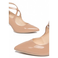 DECOLLETE' NEROGIARDINI DONNA IN PELLE NUDO I308601DE/626