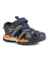 SANDALI GEOX BAMBINO J BOREALIS B. - PR.DBK+MESH DK AVIO/ORANGE K920RB 0CE14 C4K2T TG:24,25,26