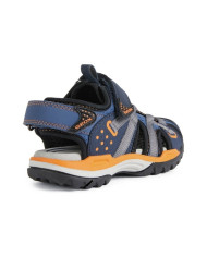 SANDALI GEOX BAMBINO J BOREALIS B. - PR.DBK+MESH DK AVIO/ORANGE K920RB 0CE14 C4K2T TG:24,25,26