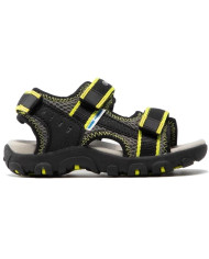 SANDALI GEOX BAMBINO STRADA   BLACK/FLUO YELLOW J1524A 014CE C9151