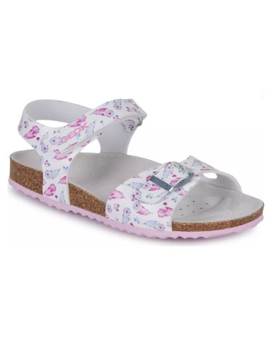 SANDALI GEOX BAMBNA J ADRIEL G. C - SINT.GLITTER WHITE/LAVENDER J028MC 000QD C1030 tg:32-35