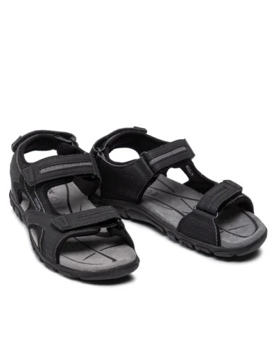 SANDALI GEOX UOMO U S.STRADA D - DBK+SCAM.SINT. BLACK/STONE U8224D 050AU C9310