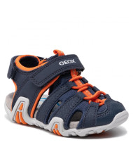 SANDALI PRIMI PASSI GEOX BABY        B S.KRAZE NAVY/ORANGE B1524A 0CE15 C0659 TG : 20-23