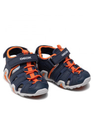SANDALI PRIMI PASSI GEOX BABY        B S.KRAZE NAVY/ORANGE B1524A 0CE15 C0659 TG : 20-23