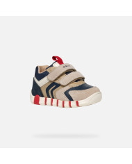 SNEAKERS GEOX BAMBINO PRIMI PASSI   B IUPIDOO B. D - SCAM. 19-26 +VIT.SIN BEIGE/NAVY B3555D 022BC C0819