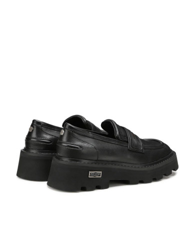 MOCASSINI CULT DONNA OXFORD SKIN 3980 LOW W LEATHER BLACK CLW398000