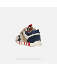 SNEAKERS GEOX BAMBINO PRIMI PASSI   B IUPIDOO B. D - SCAM. 19-26 +VIT.SIN BEIGE/NAVY B3555D 022BC C0819