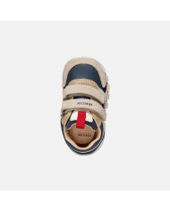 SNEAKERS GEOX BAMBINO PRIMI PASSI   B IUPIDOO B. D - SCAM. 19-26 +VIT.SIN BEIGE/NAVY B3555D 022BC C0819