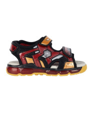 SANDALI GEOX BAMBINO ANDROID ADVENGERS  BLACK/RED J350QB 014CE C0048 TG:28-35
