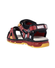 SANDALI GEOX BAMBINO ANDROID ADVENGERS  BLACK/RED J350QB 014CE C0048 TG:28-35