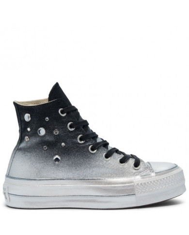 SNEAKERS CONVERSE ALL STAR DONNA NERO & ARGENTO 569128C