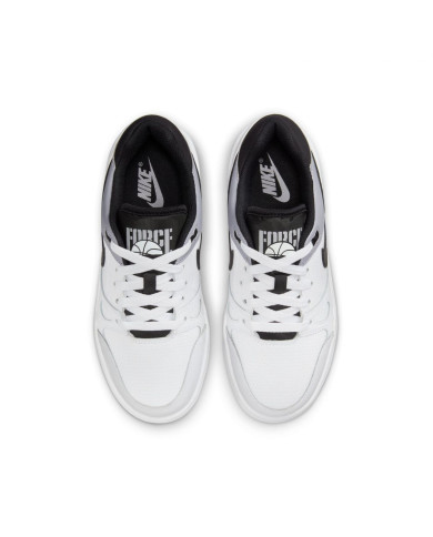 SNEAKERS NIKE FULL FORCE LOW GS BAMBINO  WHITE BLACK PEWTER FV5929 101