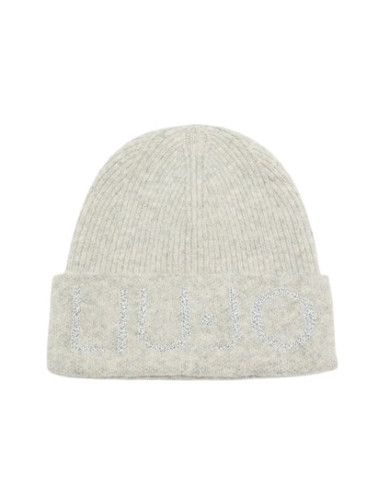 BERRETTO LIU JO DONNA BEANIE CON LOGO LUREX BIANCO LANA 2F5020 M0300 10701