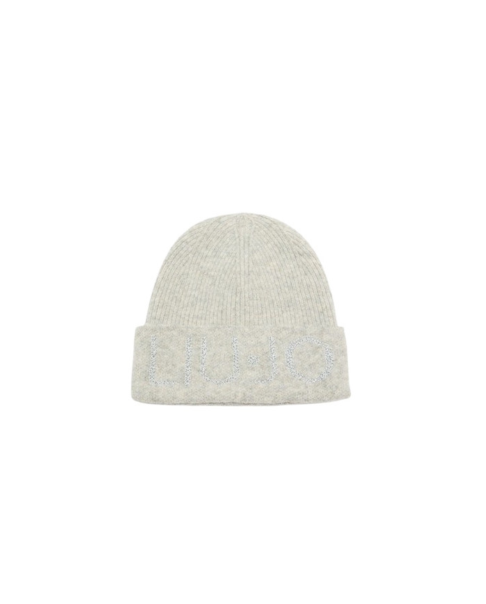 BERRETTO LIU JO DONNA BEANIE CON LOGO LUREX BIANCO LANA 2F5020 M0300 10701