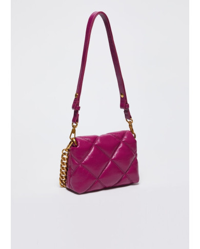 BORSA TRACOLLA LIU JO DONNA ECS S LA PUFFY FUCSIA MATELASSE' 19X6X13CM AF4269 E0426 92434