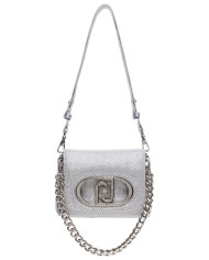BORSA TRACOLLA LIU JO DONNA ECS S LA PUFFY GRIGIO CON STRASS 19X5X9CM AF4269 J4638 X0632