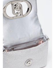 BORSA TRACOLLA LIU JO DONNA ECS S LA PUFFY GRIGIO CON STRASS 19X5X9CM AF4269 J4638 X0632