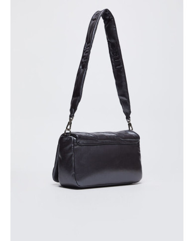 BORSA TRACOLLA LIU JO DONNA GLOSSY MATELASSE' ANTRACITE 30X11X17CM AF4137 E0022 04020