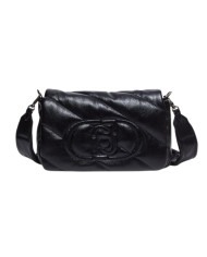 BORSA TRACOLLA LIU JO DONNA GLOSSY MATELASSE' BLACK 30X11X17CM AF4137 E0022 22222