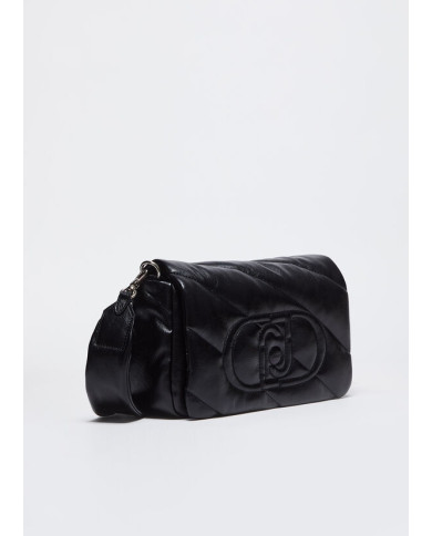 BORSA TRACOLLA LIU JO DONNA GLOSSY MATELASSE' BLACK 30X11X17CM AF4137 E0022 22222