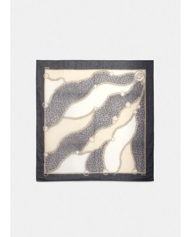 FOULARD  LIU JO DONNA CHAIN ANIM BLACK 120X120CM 2F5074 T0300 22222