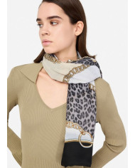 FOULARD  LIU JO DONNA CHAIN ANIM BLACK 120X120CM 2F5074 T0300 22222