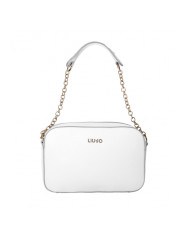 BORSA LIU JO DONNA TRACOLLA WHITE CON LOGO 22X7X16CM AA4093 E0037 01065